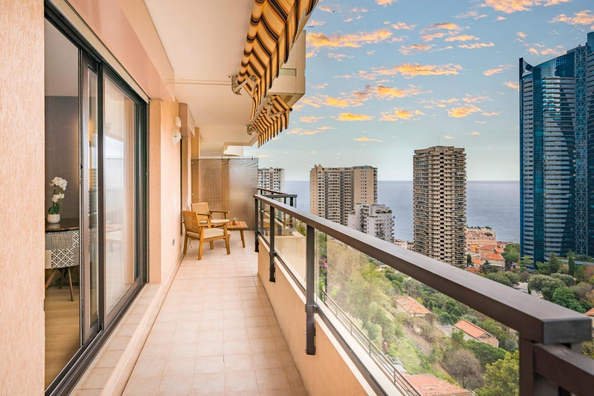 Appartement 5mn Monaco - Vue mer - Parking - Piscine - BB à Beausoleil Extérieur photo