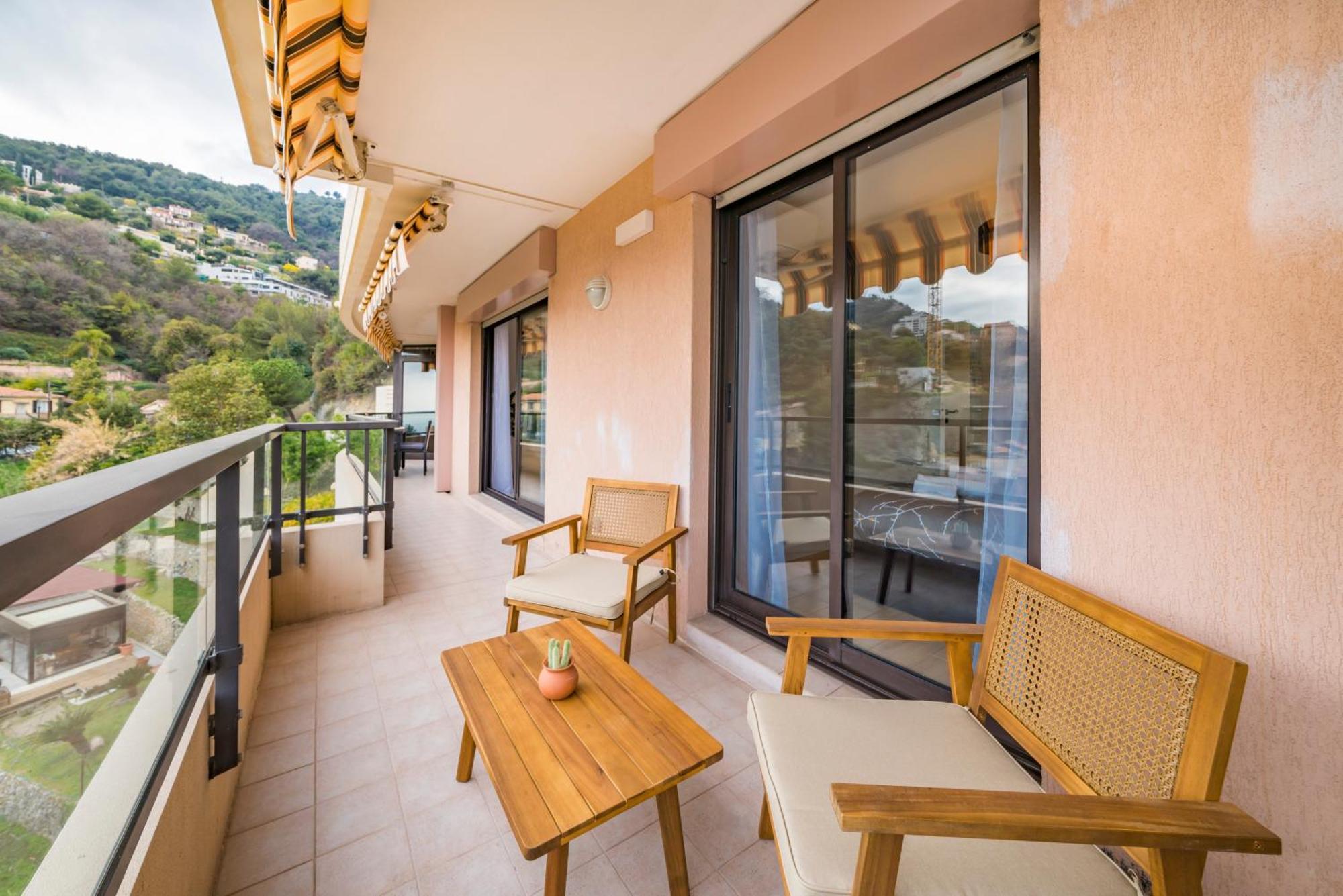 Appartement 5mn Monaco - Vue mer - Parking - Piscine - BB à Beausoleil Extérieur photo
